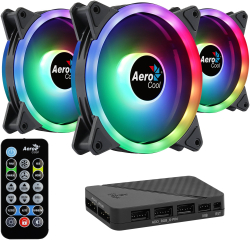 Вентилатор AeroCool Fan Pack 3-in-1 3x120mm - DUO 12 Pro - Addressable RGB with Hub