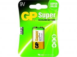 Батерия Алкална батерия GP SUPER 6LF22, 6LR61, 9V, 1 бр. блистер, 1604A