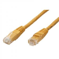 Медна пач корда VALUE 21.99.1582 :: UTP Patch кабел, Cat.6 (Class E), жълт цвят, 10.0 м