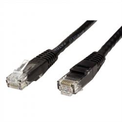 Медна пач корда VALUE 21.99.1535 :: UTP Patch кабел, Cat.6 (Class E), черен цвят, 1.0 м
