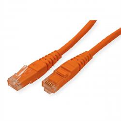 Медна пач корда ROLINE 21.15.1557 :: UTP Patch кабел, Cat.6 (Class E), оранжев цвят, 3.0 м