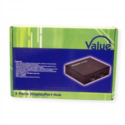 Мултимедиен продукт VALUE 14.99.3590 :: DisplayPort сплитер (Hub), 2 порта