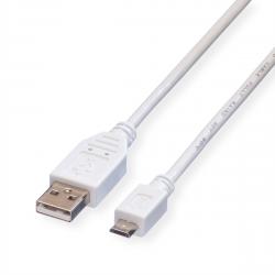 Кабел/адаптер VALUE 11.99.8755 :: USB 2.0 кабел, A - Micro B, M-M, 3.0 м на най-ниска цени