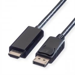 Кабел/адаптер VALUE 11.99.5788 :: DisplayPort кабел, DP - UHDTV, M-M, черен цвят, 5.0 м