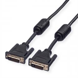 Конектор / букса ROLINE 11.04.5598 :: DVI кабел, DVI (24+1), Dual Link, M-M, 15.0 м