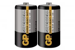 Батерия Цинк карбонова батерия GP 14S-S2 Powercell, R14, 2 бр. в опаковка - Shrink, 1.5V