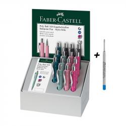  Faber-Castell Химикалка Poly Ball XB, автоматична, 15 броя, в комплект с 20 пълнителя