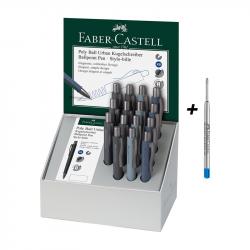 Канцеларски продукт Faber-Castell Химикалка Poly Ball Urban, автоматична, 15 броя в комплект