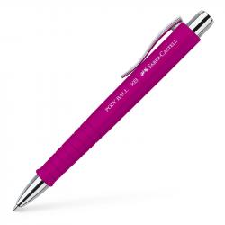 Канцеларски продукт Faber-Castell Химикалка Poly Ball XB, автоматична, розова