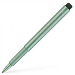 Канцеларски продукт Faber-Castell Маркер Pitt Artist Pen, объл, 1.5 mm, металик, зелен
