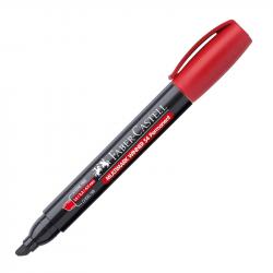 Канцеларски продукт Faber-Castell Перманентен маркер Winner 54, скосен, червен