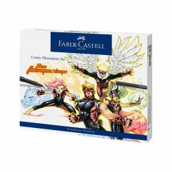  Faber-Castell Рисувателен комплект Pitt Comic Illustration, 15 броя на най-ниска цени