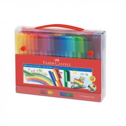 Канцеларски продукт Faber-Castell Флумастери Connector, 60 цвята