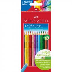 Канцеларски продукт Faber-Castell Акварелни моливи Grip, 12 цвята
