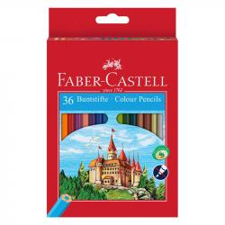 Канцеларски продукт Faber-Castell Цветни моливи Замък, 36 цвята