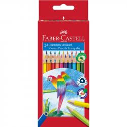 Канцеларски продукт Faber-Castell Цветни моливи Triangular, 24 цвята