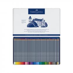 Канцеларски продукт Faber-Castell Акварелни моливи Goldfaber Aqua, 36 цвята, в метална кутия