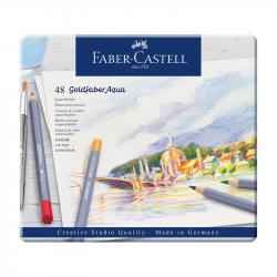 Канцеларски продукт Faber-Castell Акварелни моливи Goldfaber Aqua, 48 цвята, в метална кутия