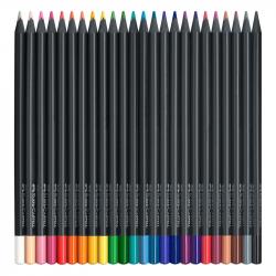 Канцеларски продукт Faber-Castell Цветни моливи Black Edition, 24 цвята