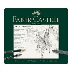Канцеларски продукт Faber-Castell Комплект моливи Pitt Graphite, 19 броя в метална кутия