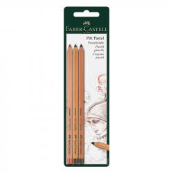 Faber-Castell Пастелен молив Pitt l, 3 цвята (сангин, тъмна сепия и ореховокафяв)