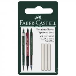 Канцеларски продукт Faber-Castell Гума за автоматичен молив Grip 1345-1347, резервна, 3 броя