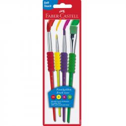 Faber-Castell Четка, №2, 6, 10 и 12, 4 броя в блистер на най-ниска цени