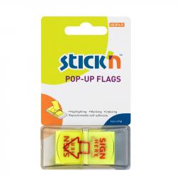  Stick'n Самозалепващи индекси Sign Here, със стрелка, PVC, 45 x 25 mm