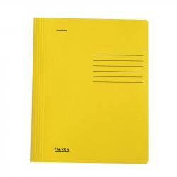 Falken Папка, картонена, с машинка, жълта