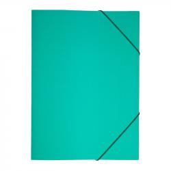 Папка, картонена, с ластик, UV лак, 235 х 325 mm, 350 g-m2, зелена на най-ниска цени