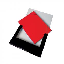 Бокс, с ластик, A4, 60 mm, UV лак, черен на най-ниска цени