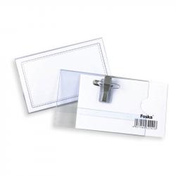 Канцеларски продукт Foska Бадж, с игла и щипка, 90 х 57 mm, 50 броя