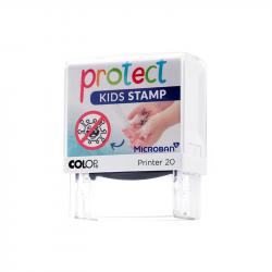 Канцеларски продукт Colop Печат Microban Printer 20 Protect Kids, правоъгълен, черен