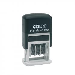 Канцеларски продукт Colop Датник S160-4, с клише и букви, 4 mm, черен