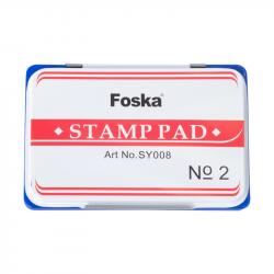 Канцеларски продукт Foska Тампон за печат, № 2, 84 х 122 mm, син