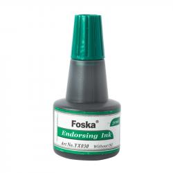 Канцеларски продукт Foska Тампонно мастило, 30 ml, зелено