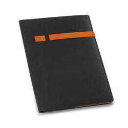 Канцеларски продукт Hi!dea Конферентна папка Torga, A4, черна, с оранжева лента