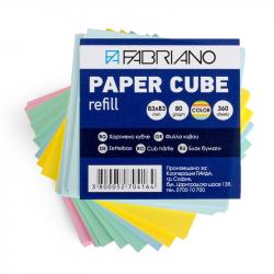 Канцеларски продукт Fabriano Хартиено кубче, 83 x 83 mm, 80 g-m2, цветно, 360 листа