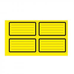 Канцеларски продукт Top Office Самозалепващи етикети, ученически, жълти, 40 броя