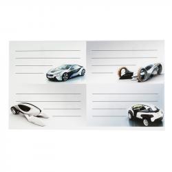 Top Office Самозалепващи се етикети, ученически, коли, 40 броя