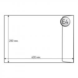 Канцеларски продукт Top Office Пощенски плик, E4, 280 x 400 mm, хартиен, бял, 250 броя