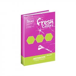 Канцеларски продукт Тетрадка Fresh, A4, широки редове, офсетова хартия, твърда корица, 150 листа