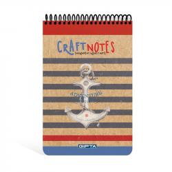 Gipta Craft Notes Пад А5, бяла, широк ред, микроперфорация, 100 листа на най-ниска цени