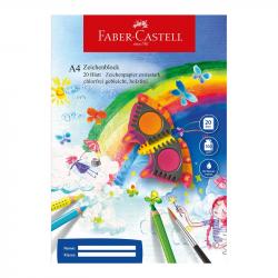 Канцеларски продукт Faber-Castell Блок за рисуване, офсетова хартия, А4, 100 g-m2, 20 листа