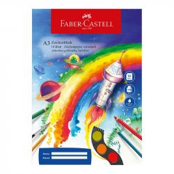 Канцеларски продукт Faber-Castell Блок за рисуване, офсетова хартия, А3, 100 g-m2, 10 листа