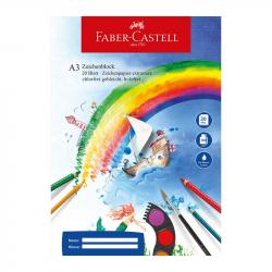 Канцеларски продукт Faber-Castell Блок за рисуване, офсетова хартия, А3, 100 g-m2, 20 листа