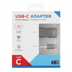 Кабел/адаптер TNB Адаптер, USB type C към RJ45 женско