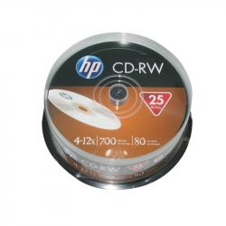 Продукт HP CD-RW, 700 MB, 25 броя в шпиндел