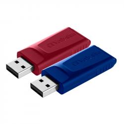 USB флаш памет Verbatim USB флаш памет Slider, USB 2.0, 32GB, 2 броя