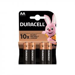 Батерия Duracell Алкална батерия, AA, LR6, 1.5 V, 4 броя